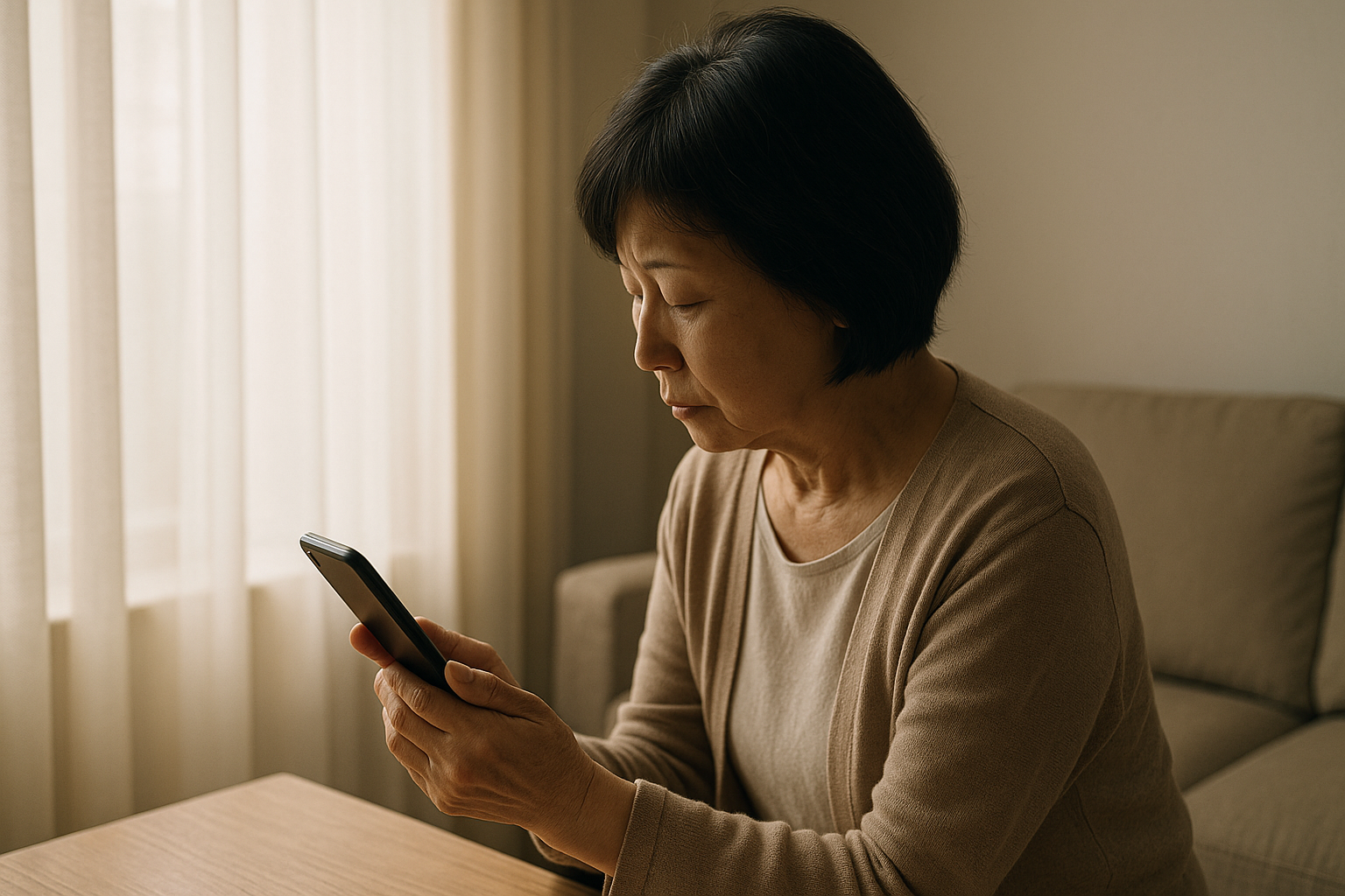 連絡が取れない娘を心配する親御さんのイメージ