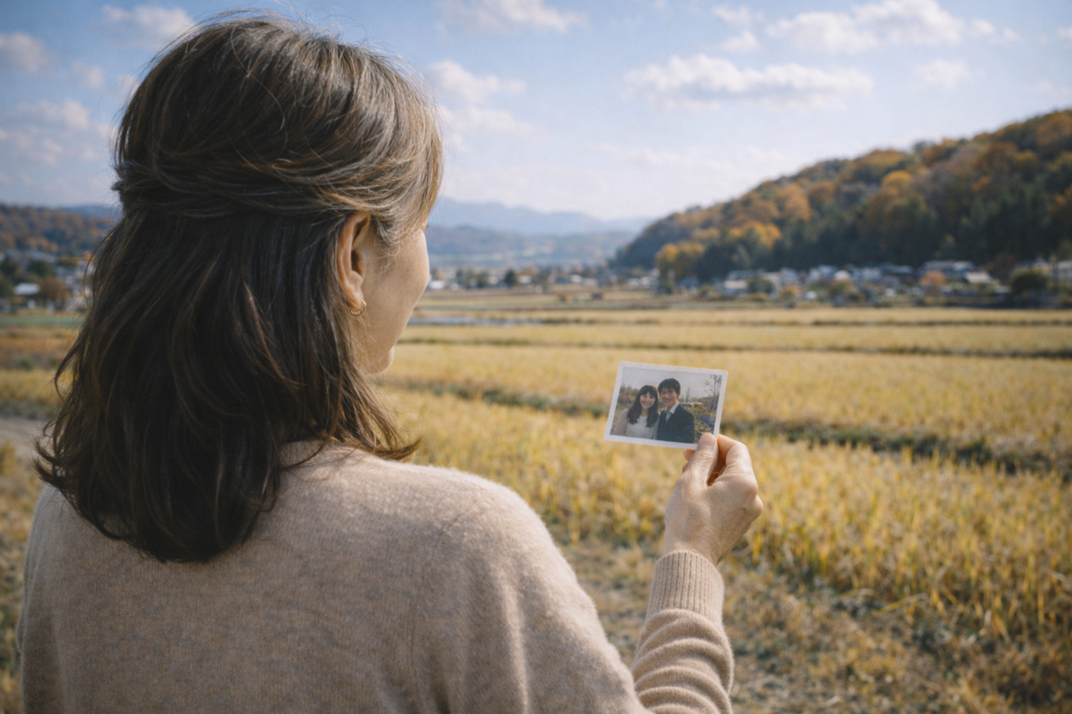 夢に出てくる初恋の人を思い出している女性