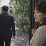 休日出勤の夫を見送る妻