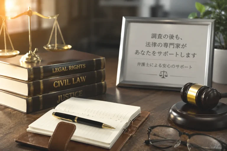 興信所と弁護士が連携して問題解決を目指すイメージ